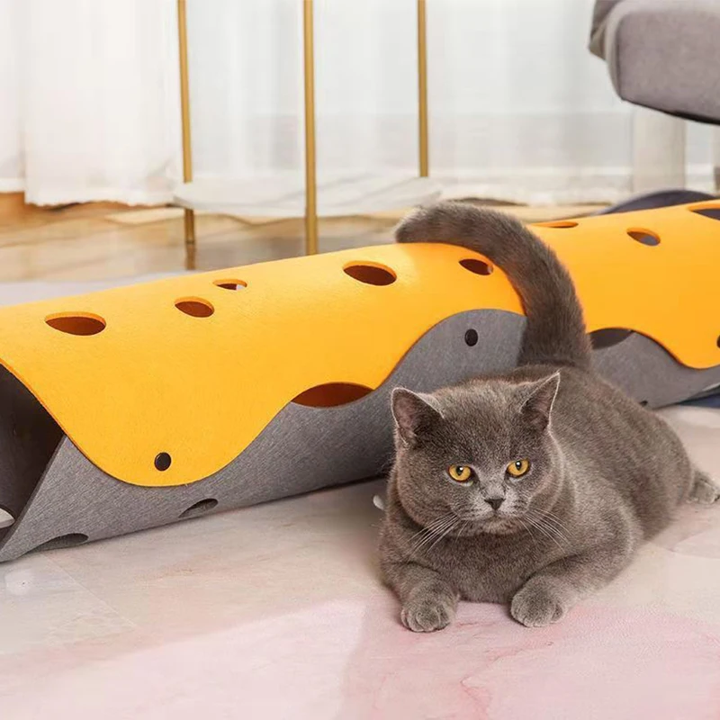 

Indoor Cat Tunnel Tube Funny Pet Cat Toys Interactive High Quality Felt Collapsible Puppy Ferrets Rabbit kitten Tunnel Pour Chat