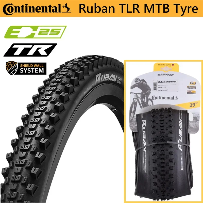 CONTINENTAL RUBAN SHIELDWALL TUBELESS TIRE MTB 27 5/29IN TLR E-25 складная шина 29 дюймов XC TIre