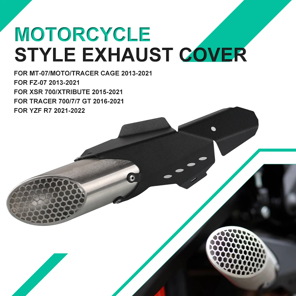 

For YAMAHA YZF R7 2022 Motorcycle Exhaust Pipe Muffler Cover MT-07 MT07 Tracer FZ-07 TRACER 7 GT TRACER700 XSR 700 XTribute 2021