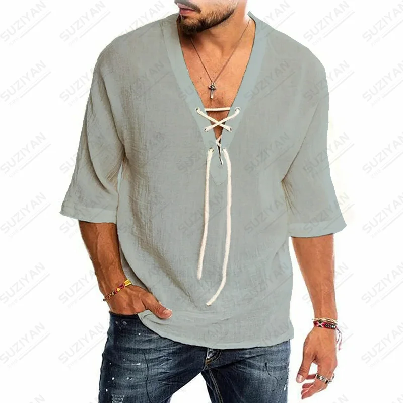 

Wholesale All Summer Plaid Clothing Y2K Luxury Top Quality Turn-Down Solid New Printing Shirts For Men Free