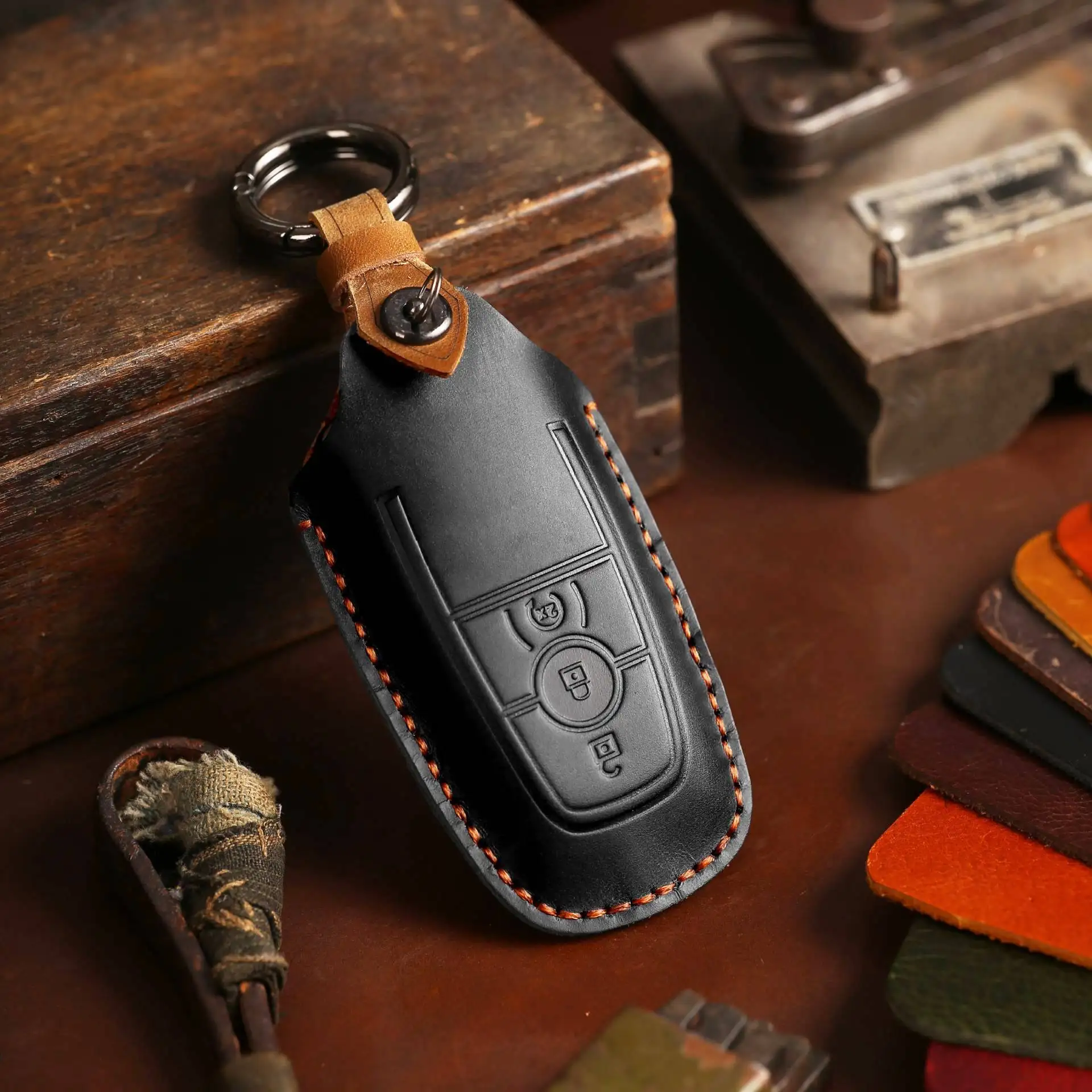 

Smart Key Cover Car Remote Keyring Case Shell for Ford Mustang Edge Taurus