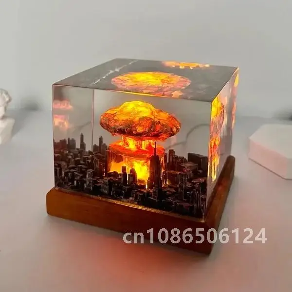 Ядерная взрывная бомба грибная облако беспламенная лампа для двора декора