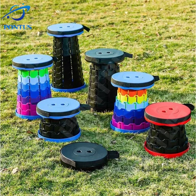 

Выдвижной складной стул, телескопический портативный стул для кемпинга, метро, очереди, путешествий, пляжа, рыбалки