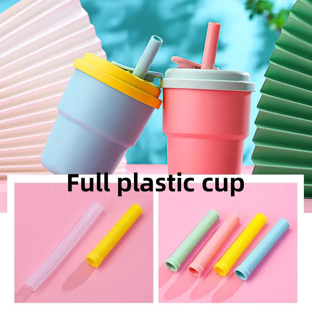 Пластиковая чашка для воды портативная герметичная разноцветная молока кофе