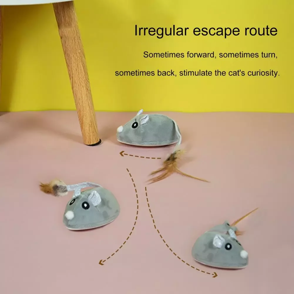 

2023NEW Toy 1 Set Interesting Scratch-proof Simulation Mouse Plush Teaser Toy Pet Accessories
