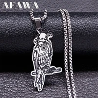 hip hop machinery gear eagle necklace stainless steel silver color machine animal necklaces steampunk jewelry colares n3741s02