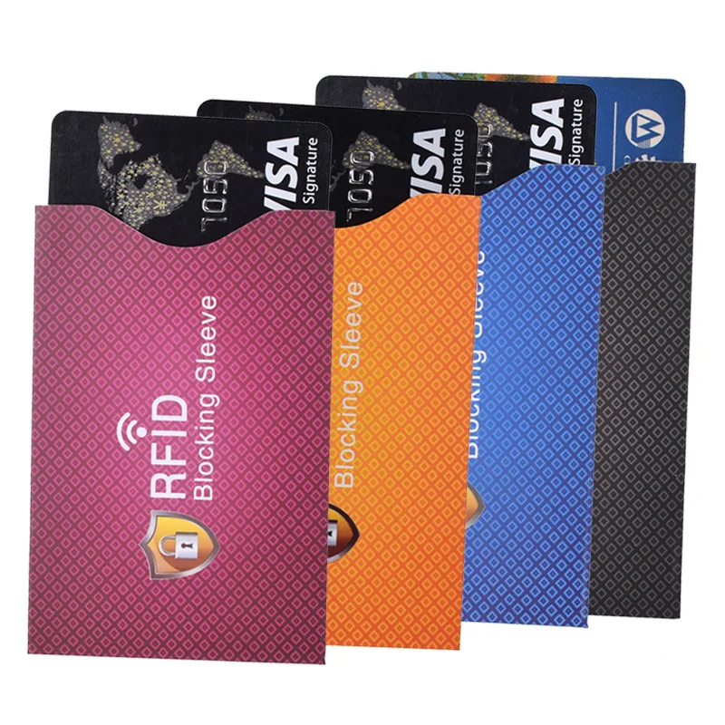 

RFID Blocking Sleeves Cards NFC Debit Credit Card Protector Blocker Identity Theft Prevention Set for Men Women Bank Card Case