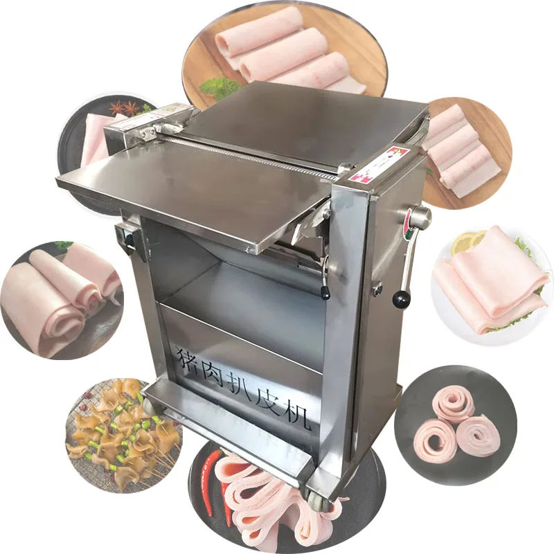 

Commercial Fresh Pork Pig Skin Meat Peeling Removing Machine Pork Skin Peeler Cutting Removed Machine