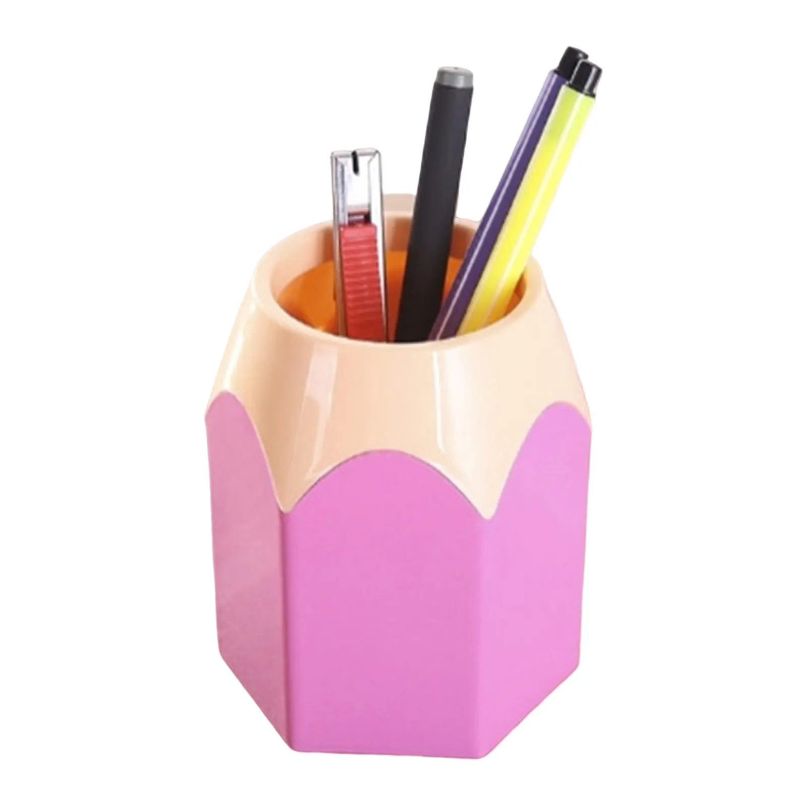 Holder Desktop Pen Holder Makeup Brush Holder Crayon Container Large Pen Holder For Kids School Home