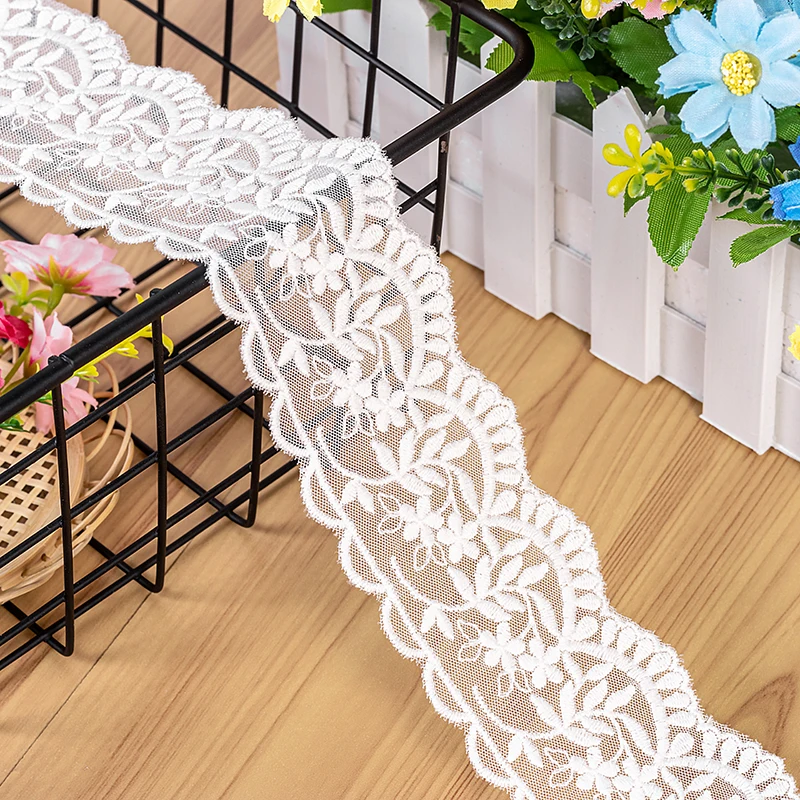 Отделка из кружевной ткани для DIY декоративная вышивка лента шитья свадебного