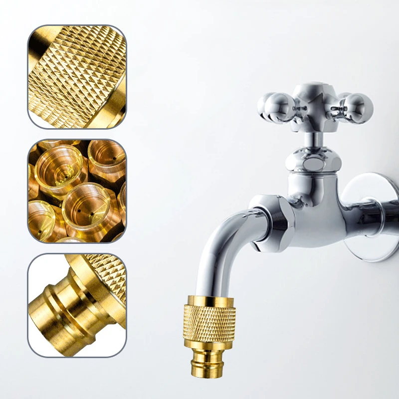 

Universal Brass Quick Connector 1/2 Faucet Connector Washing Machine Hose Adapter Pipe Connector Garden Kitchen Bathroom Tools