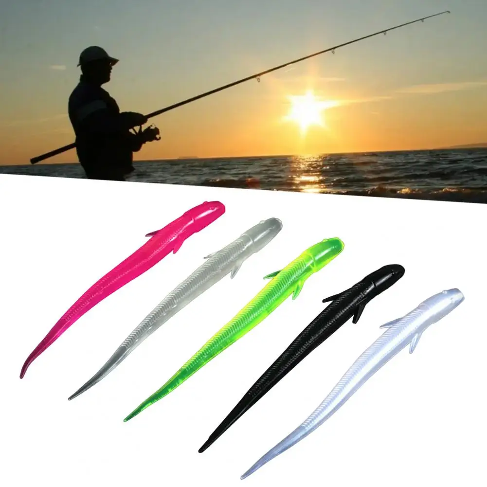 

10Pcs 10cm/3g Fishing Lure Pointed Tail Streamlined Bright Color Reusable Multicolor Fish Attraction Universal Luminous Loach Wo