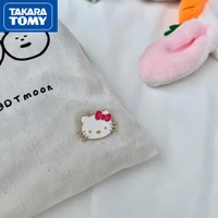 takara tomy hello kitty cartoon badge pin cute girl heart brooch backpack clothes accessories small decorative pins