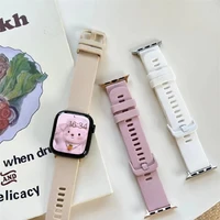 latest silicone straps for apple watch straps 40mm 44mm 45mm 41mm 38mm 42mm 44mm strap bracelet iwatch series 7 se 6 5 4 strap