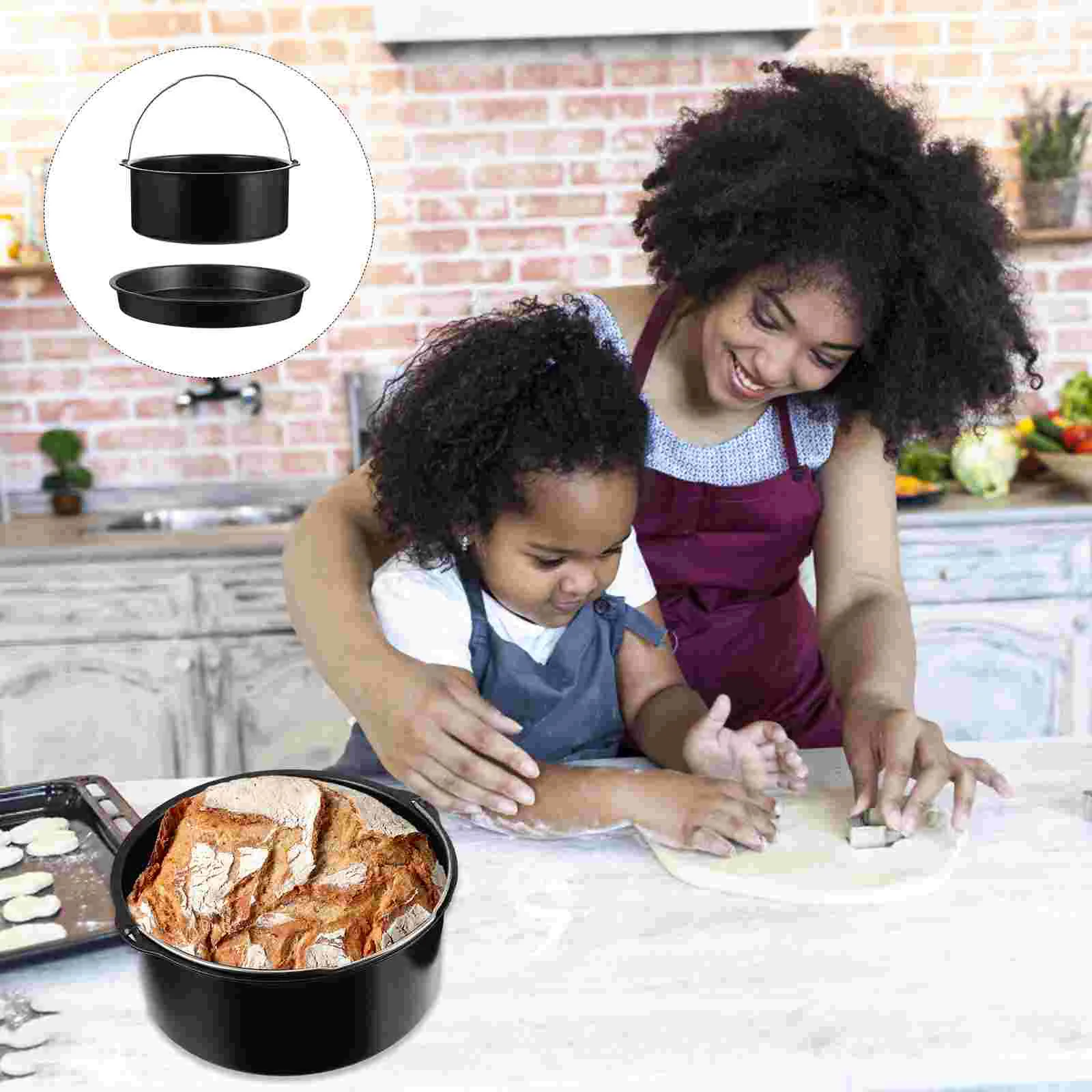 

Pan Baking Fryer Air Cake Pizza Round Metal Mold Ovenpans Plate Non Stick Sheet Accessories Pressure Dish Cooker Cans Muffin