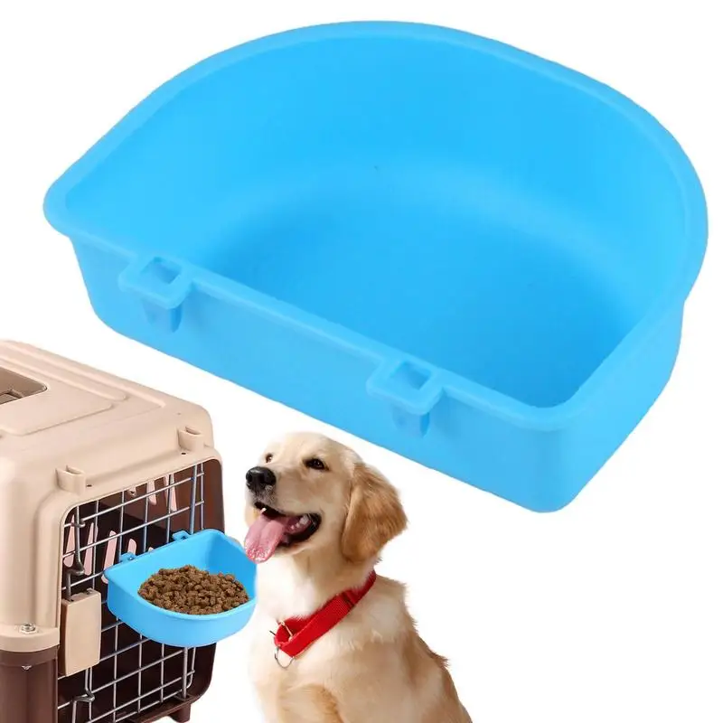

Dog Crate Food Feeder Water And Food Dispenser Feeding Bowl With Hook Basic Dog Bowls For Small Medium Large Dogs Cats Puppy Bun