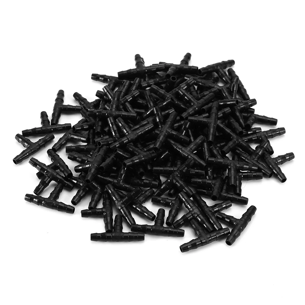 

100PCS Sprinkler Irrigation T Pipe Barb Hose Fitting Joiner Drip System