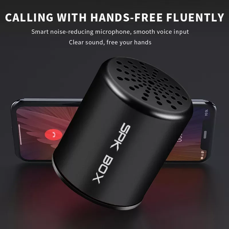 BOX 2 Packs TWS System Wireless Bluetooth Speakers Metal Portable Mini Stereo Sound Loudspeaker MP3 Music Play Microphone 3W enlarge