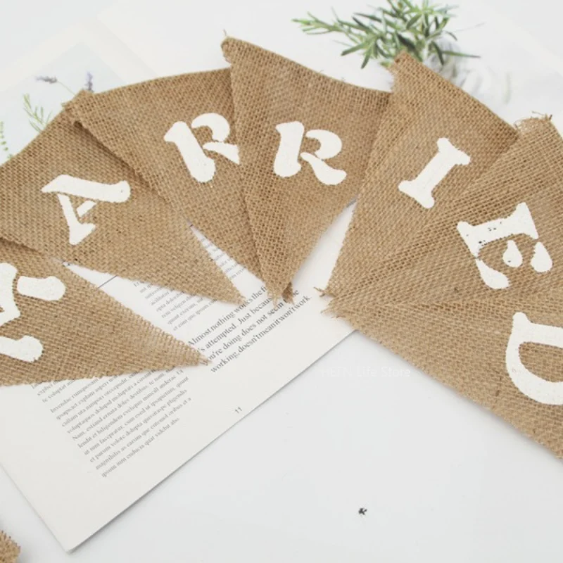 Винтажный джутовый Гессенский баннер из мешковины с днем рождения овсянка для