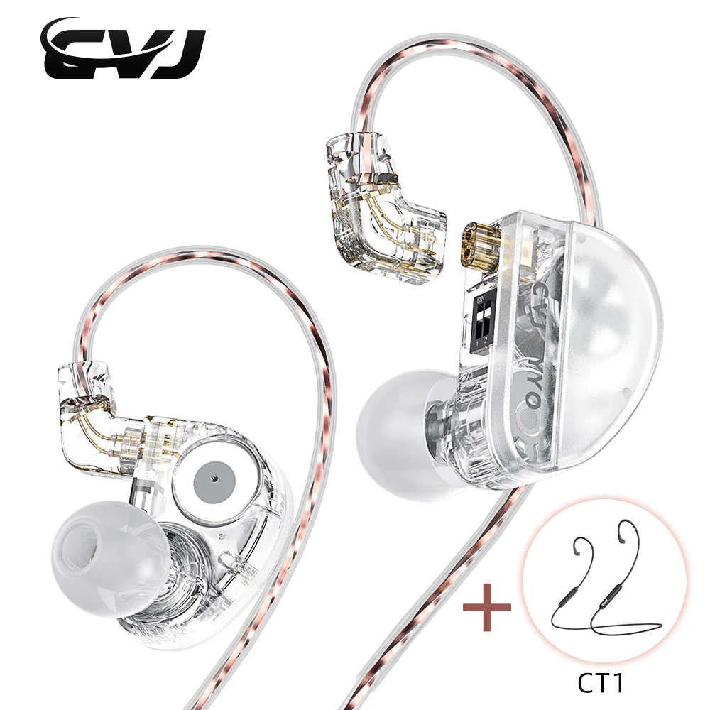 

CVJ Konoka In-Ear Earphone With 3D Hifi Triple Hybrid 1DD + 1BA + 1Vibration Driver Wired DJ Monitors Tuning Switch Headset