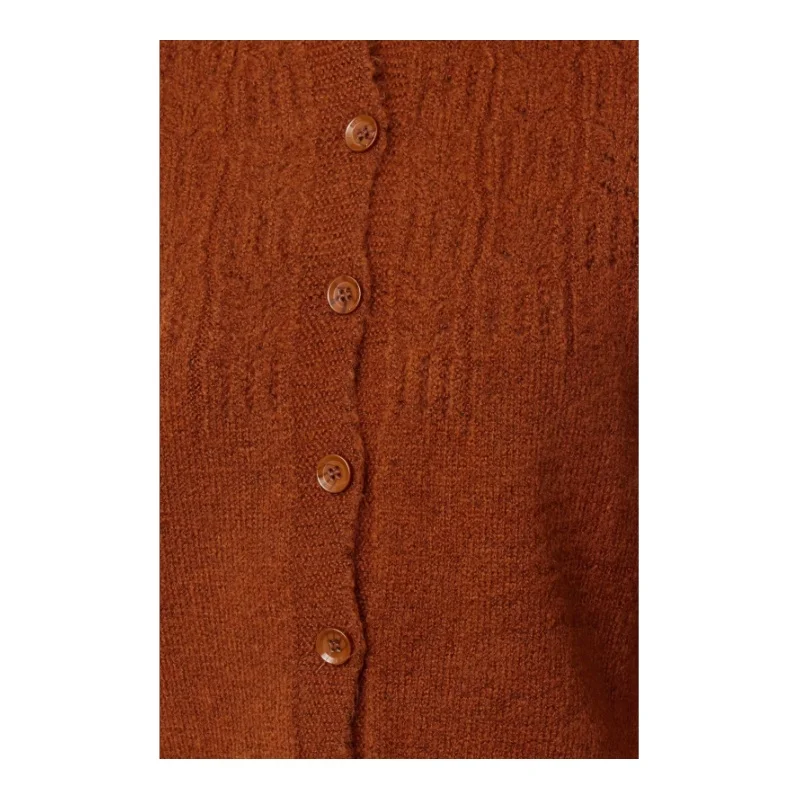 Женский кардиган Trendyol TYZA повседневный трикотаж Ajouré стандартного кроя с круглым