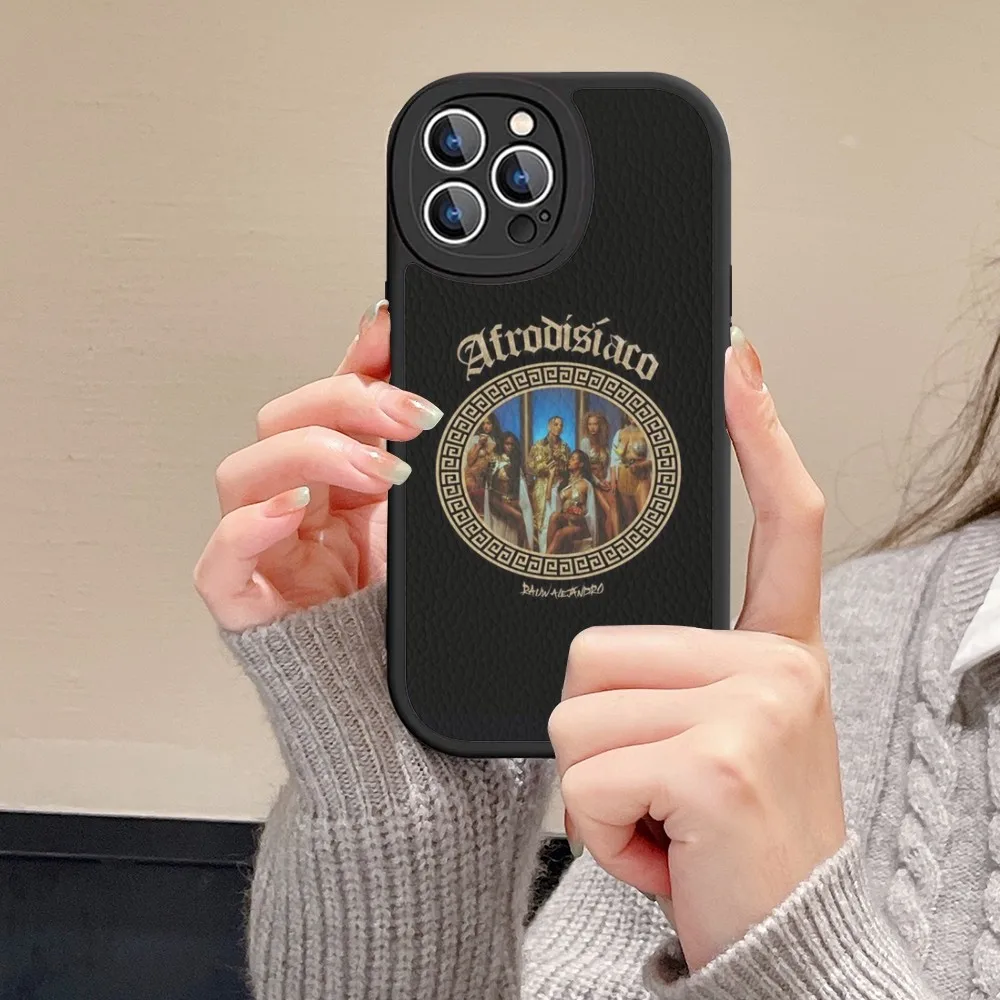 Твердая кожа R-Rauw A-Alejandr для iPhone 15 14 13 12 Mini 11 Pro Max Xs X Xr 7 8 Plus Fundas