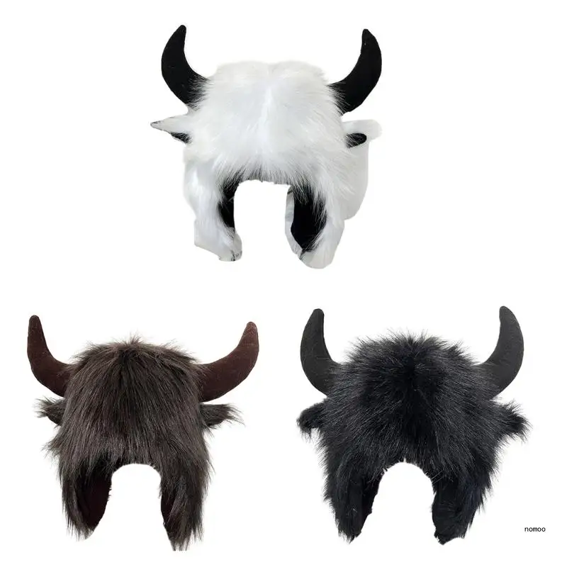 

Unique Winter Headgear with Horn Keep Your Head Warm in Style Cool Bull