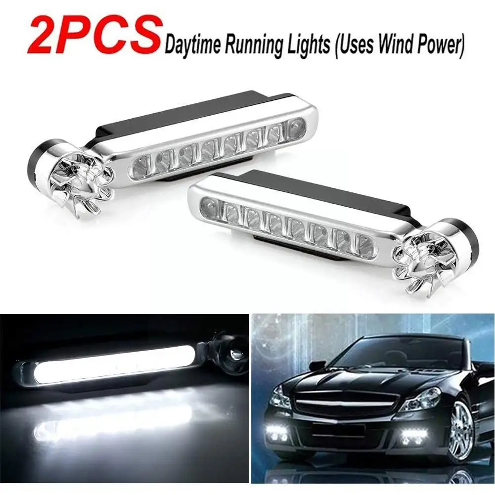 

Car LED Daytime Running Lights With Mobile RGB Lights With Car LED Car Styling Lights Headlights Daylight Wind G2Y8