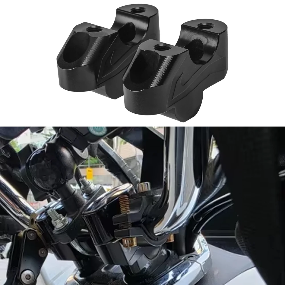 Фото Кронштейны-райзеры для увеличения высоты руля мотоциклов Honda PCX160, PCX150, PCX125 №1