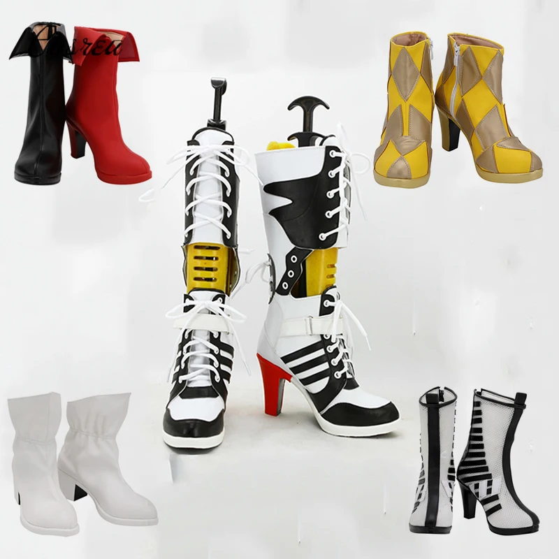 Ботинки на высоком каблуке женские ботинки для девочек птицы добыча клоун желтый