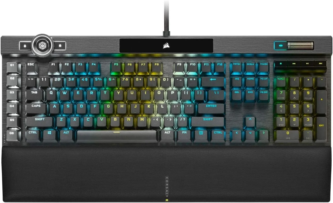

Corsair K100 RGB оптическая-Механическая игровая клавиатура-Corsair OPX RGB оптическая-механические переключатели клавиш-AXON гипер-обработка