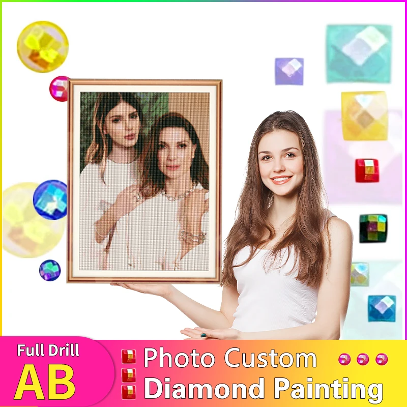 

GATYZTORY Photo Custom AB Diamond Painting Cross Stitch Picture of Rhinestone DIY Mosaic Diamond Embroidery Sale