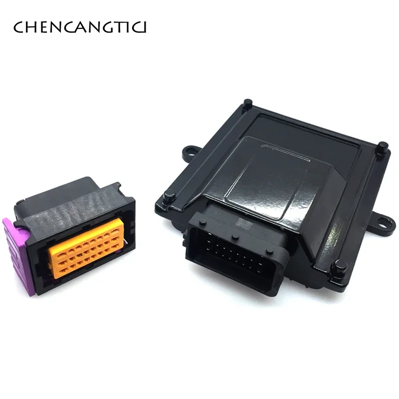 

24-контактный алюминиевый корпус ECU Pcb, автомобильный корпус с черным разъемом Fci, штекерная розетка