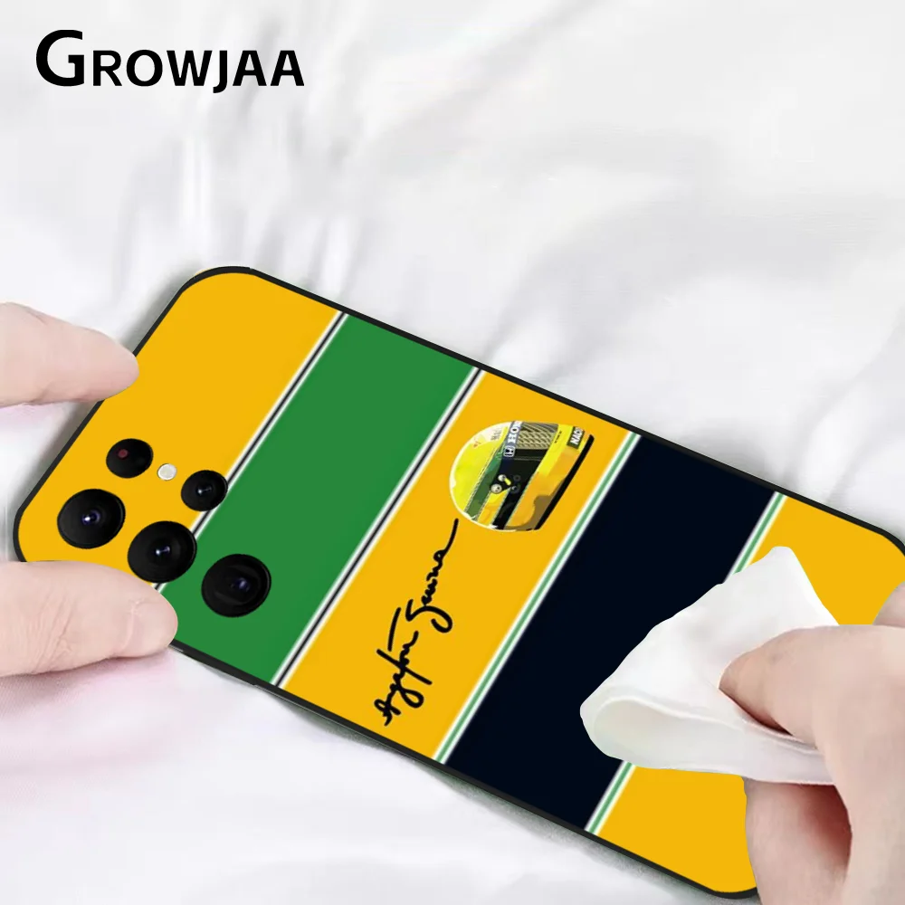 D-Driver S-Senna F1 Ayrton Tacing Phone Case For Samsung Galaxy S25 S24 S22 S23 Ultra S21 S20 Plus 5G Protective Silicone Funda