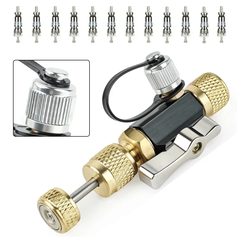 

Латунь + пластик Инструмент для удаления сердечника клапана Быстрое восстановление и эвакуация Уплотнительное кольцо шарового клапана с магнитной крышкой для кондиционирования воздуха