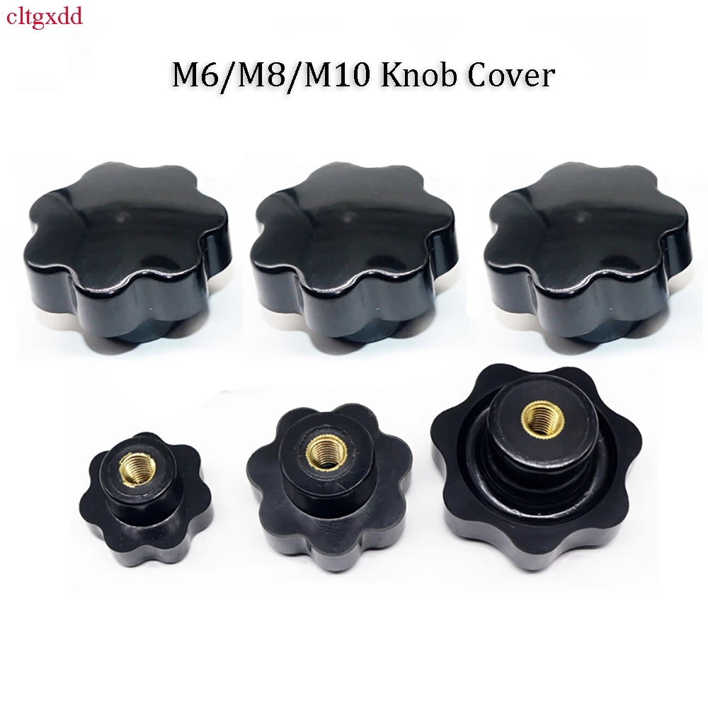 

cltgxdd 5piece M6 M8 M10 Plum blossom seven star knob cover manual tightening nut handle thread star mechanical hat