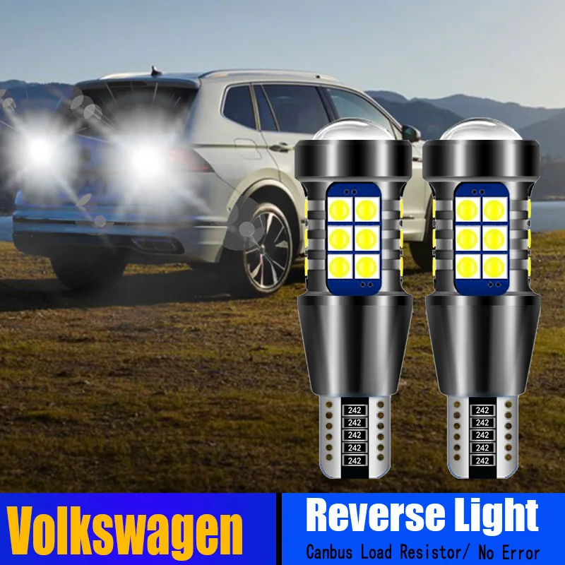 Светодиодные лампы заднего хода T15 Canbus W16W для VW Passat B7 B8 CC EOS Touran Touareg Beetle Routan Scirocco mk3