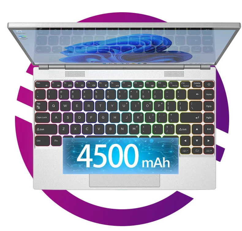 Фото Ноутбук-трансформер 4-в-1 2026 года с поворотом на 360°, 14 дюймов, RGB-подсветка, SSD 1 ТБ, 16 ГБ ОЗУ, сенсорный экран, портативный планшет-ноутбук №1