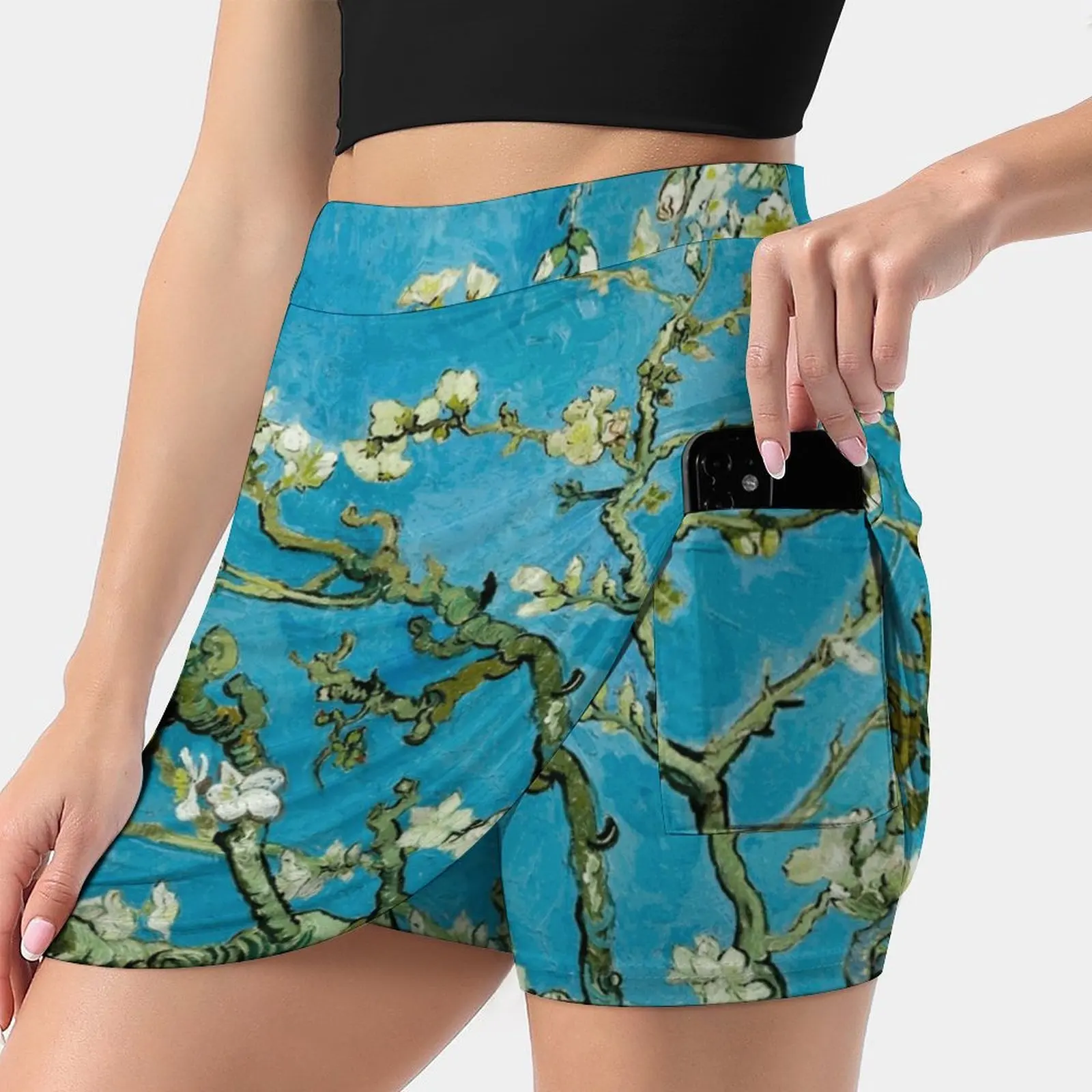 

Vincent Van Gogh Almond Blossom Women's skirt Sport Skort Skirt With Pocket Fashion Korean Style Skirt 4Xl Skirts Vincent Van