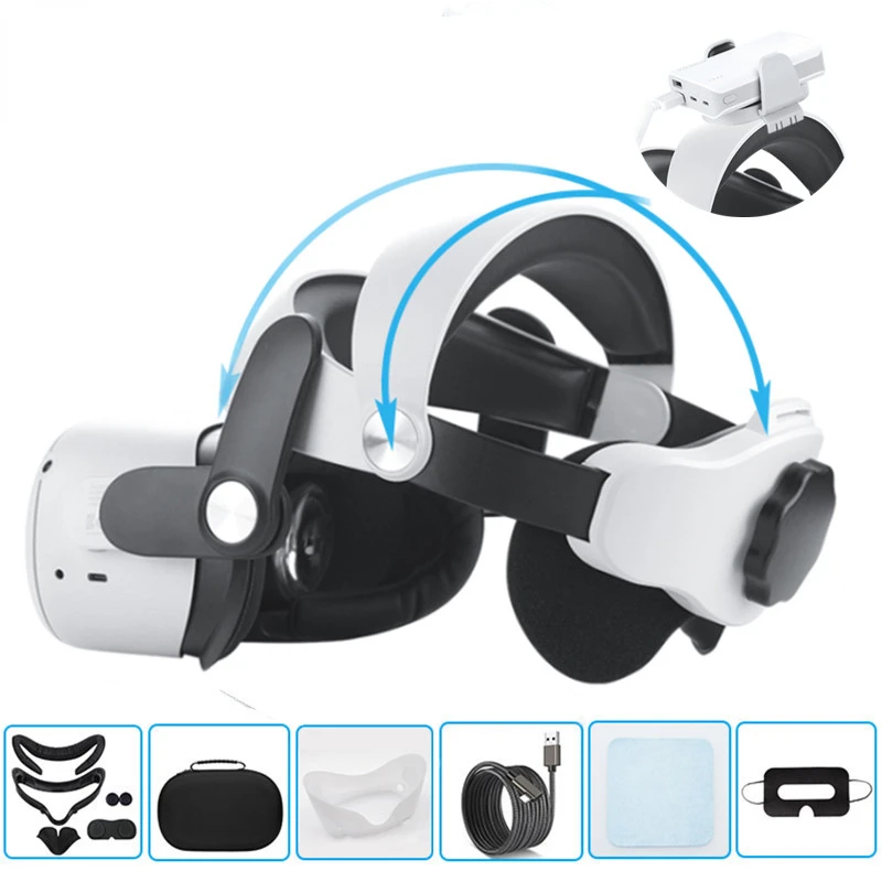 

Strap For Oculus Quest 2 VR M2 F2 Adjustable Headset For Oculus Quest 2 Accessories Mount Face Padding VR Stand Helmet
