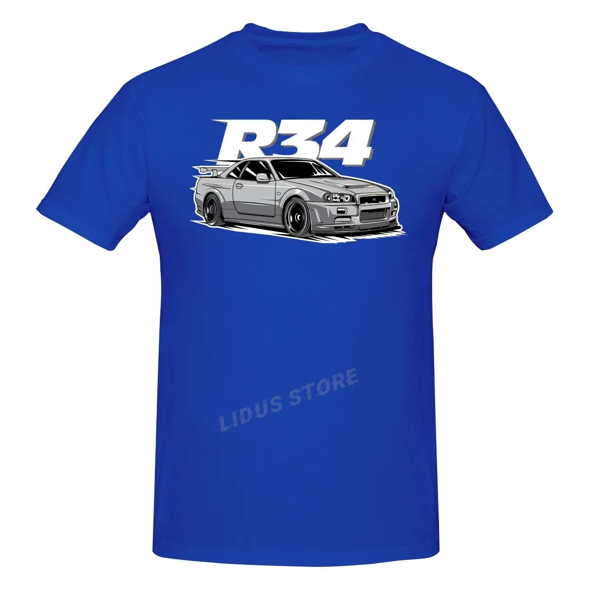 

Japanese Car R34 T shirt Harajuku Clothing Short Sleeve Cotton Streetwear Graphic Tshirt Tees