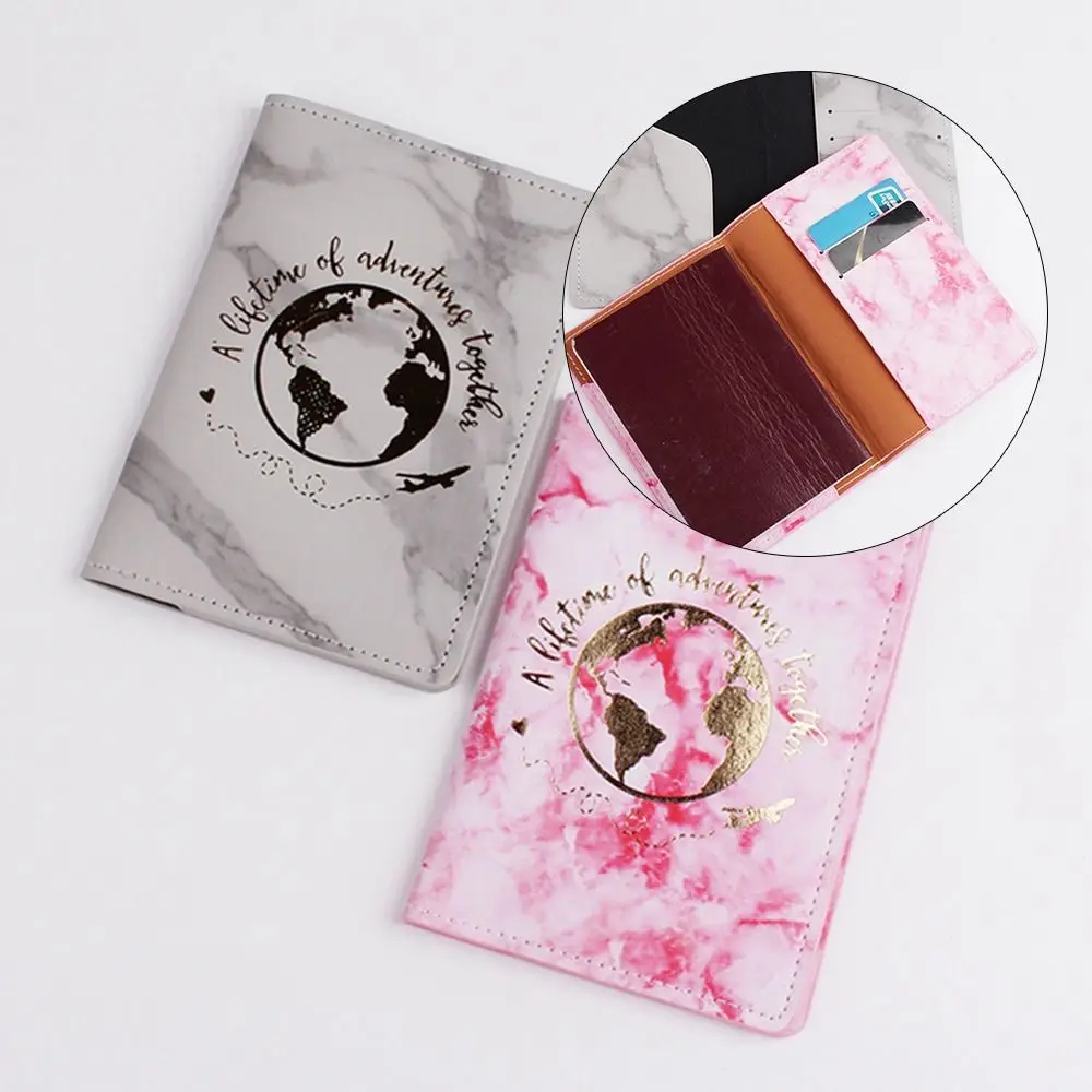 

Модная дорожная Обложка для паспорта с мраморным рисунком, чехол для кредитных карт, паспорта, сумочка для удостоверения личности