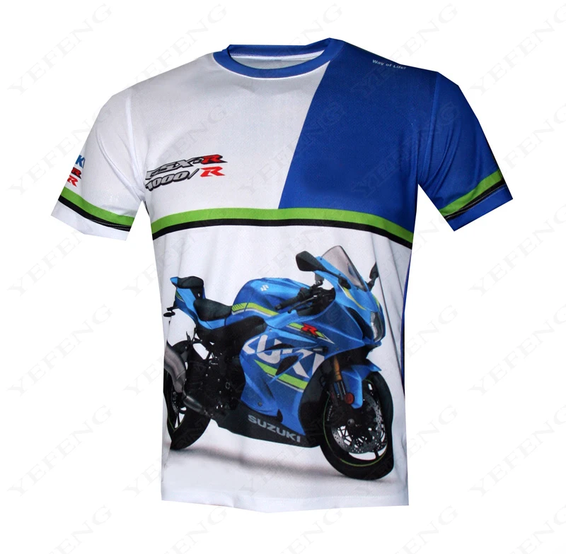 

New Moto Gp For SUZUKI GSX R1000R Racing Team Motorsport Superbike Motorcycle White Blue T-Shirts Men's Super Sport Car Jerseys