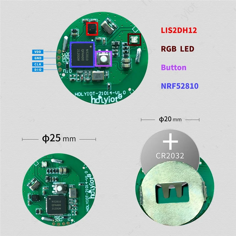 1 шт. NRF52810 маяк с датчиком акселерометра BLE5.0 Bluetooth модуль низким