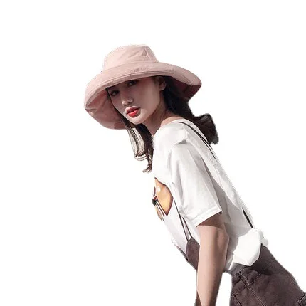 Sun Visor Hat Girl Fisherman's Hat Beach Outdoor Hat Female Sunscreen Sun Hat Tour Big Brim Hat Sun Hat Female Free Shipping