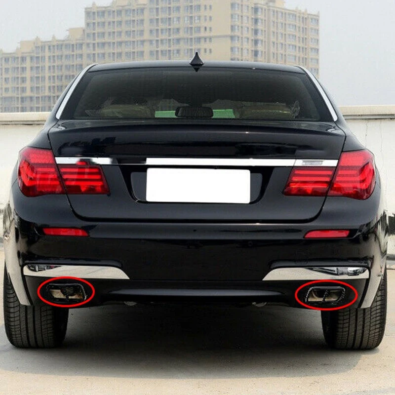 2 шт. автомобильный глушитель выхлопных газов из нержавеющей стали задний