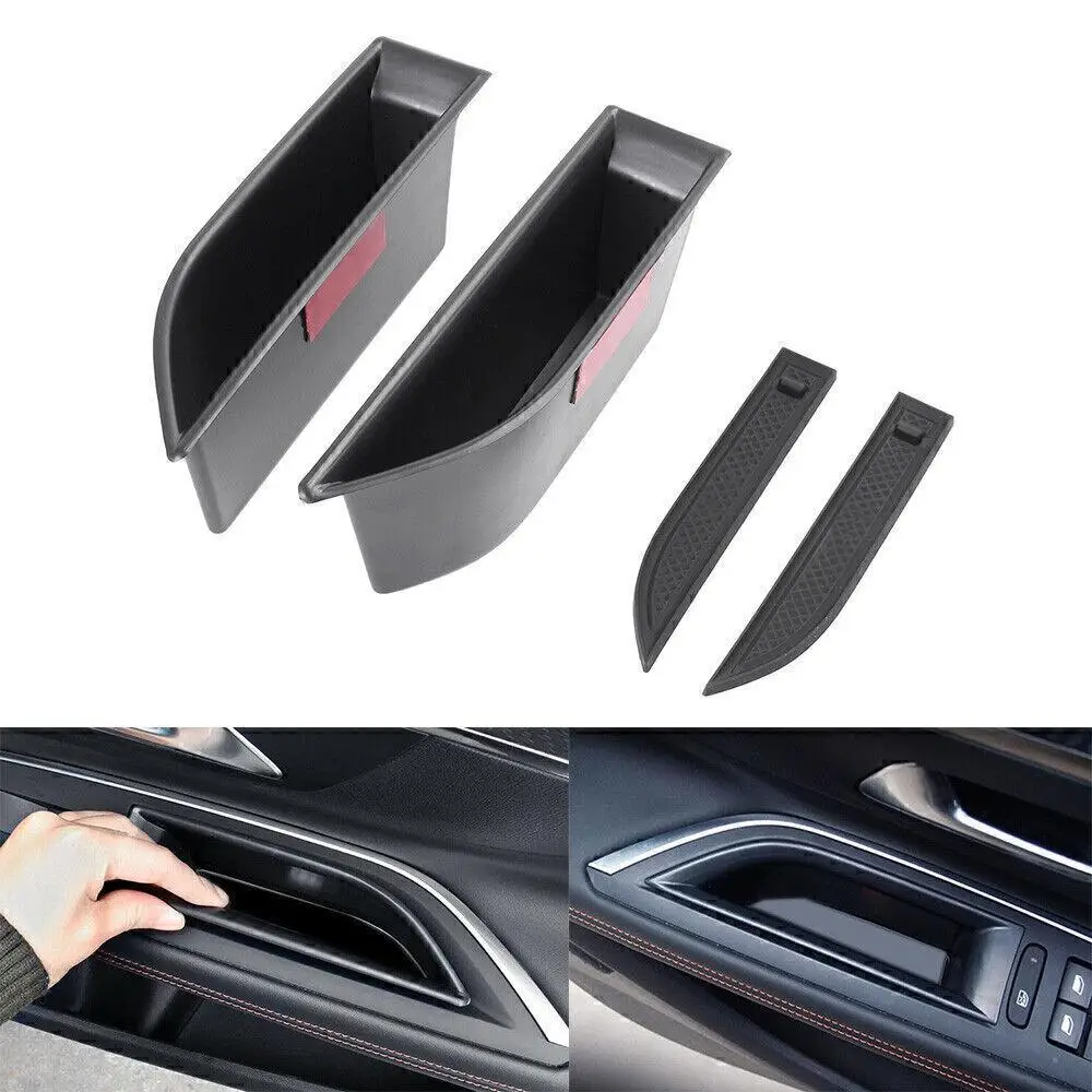 

For Peugeot 3008 3008GT 2016-2020 Car Front Inside Armrest Container Car Pallet Cover Storage Box Trim Door Kit R6T3