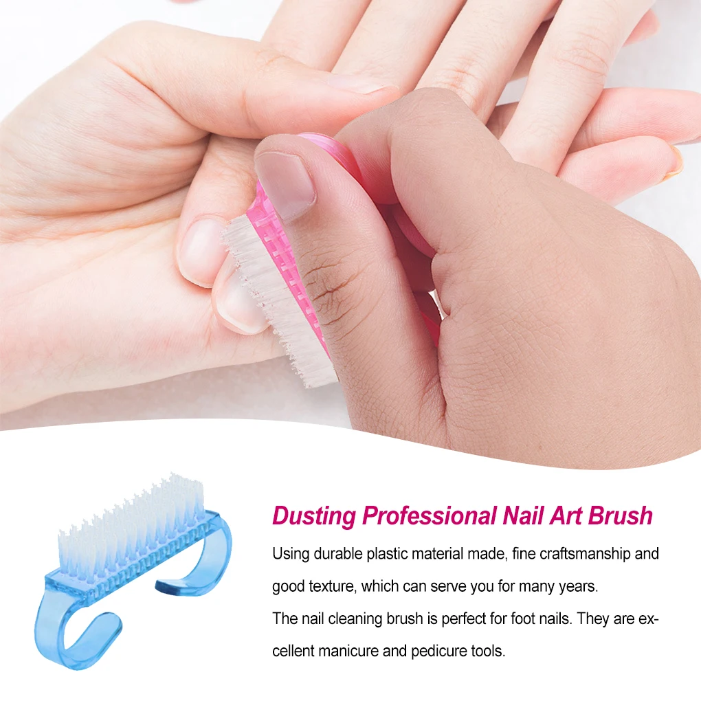 

Nail Clean Brush Remove Small Manicure Pedicure Multi Color Dusting Professional Fingernail Beauty Care Tool Salon