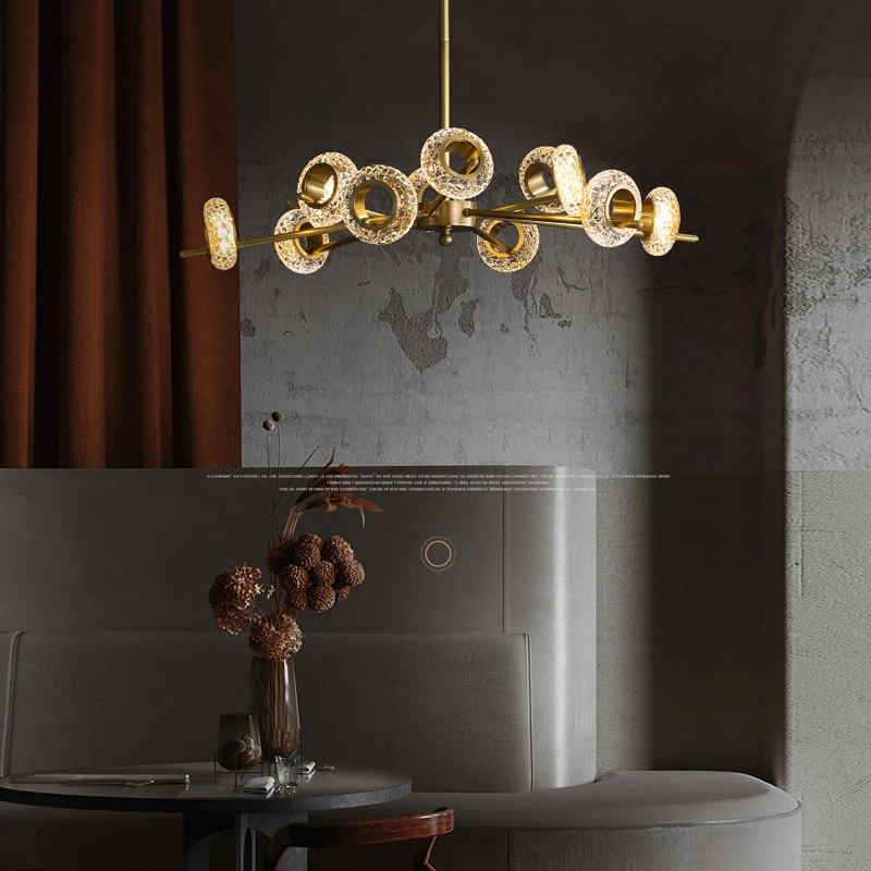 

Donut Crystal Lustre LED Celling Chandeliers Indoor Lamparas De Techo For Home Decoration Luxury New To The Season