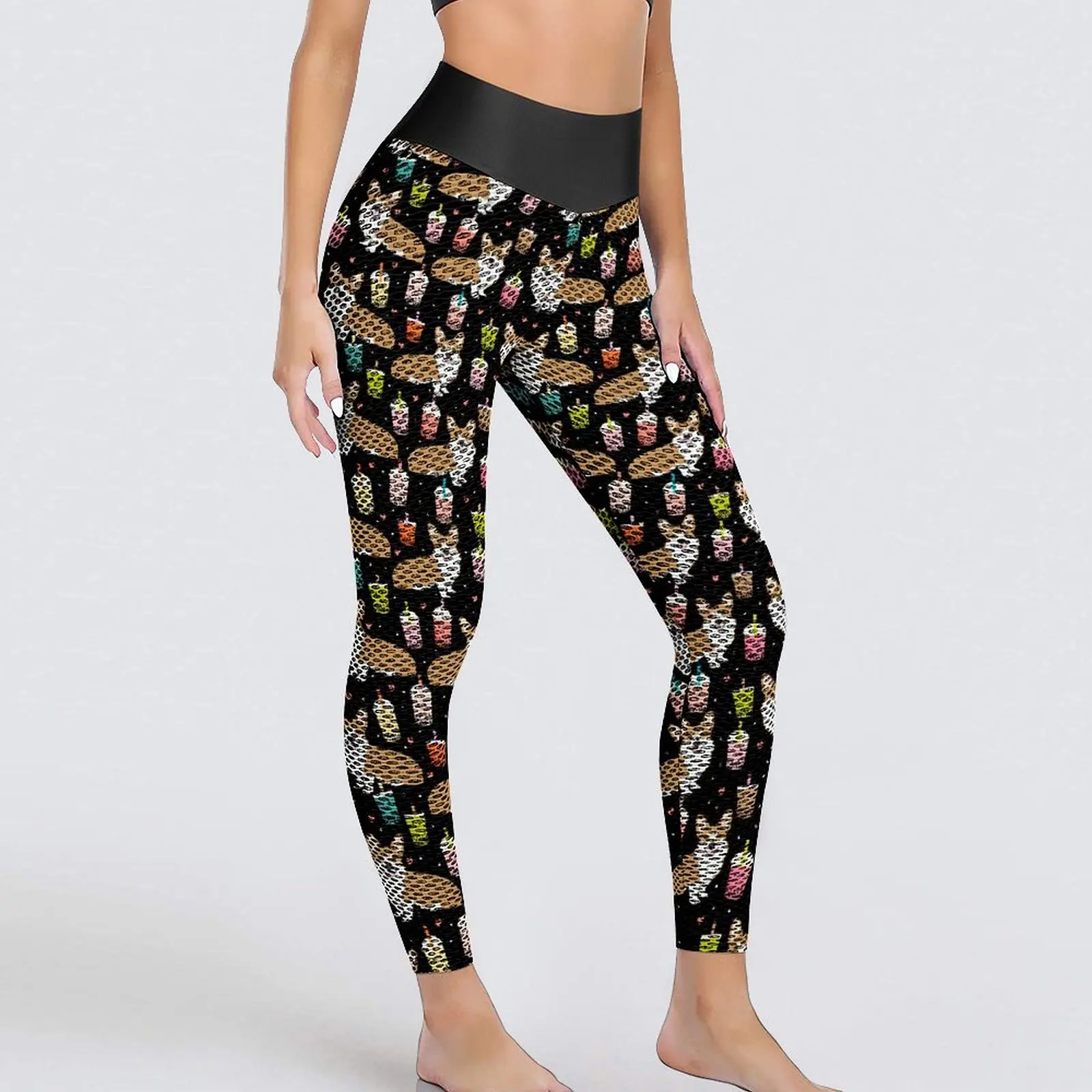 

Corgi Bubble Leggings Kawaii Dog Print Sexy Yoga Pants Aesthetic Stretchy Leggins Lady Gym Sport Legging